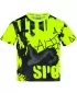 Dječja premium funkcionalna majica ALTISPORT VOJ/ALK076TR01 CRNA/FLUO ŽUTA