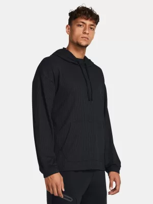 Muški sweatshirt UNDER ARMOUR UA RIVAL WAFFLE HOODIE 1383108-001 CRNA