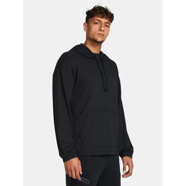  Muški sweatshirt UNDER ARMOUR UA RIVAL WAFFLE HOODIE 1383108-001 CRNA 