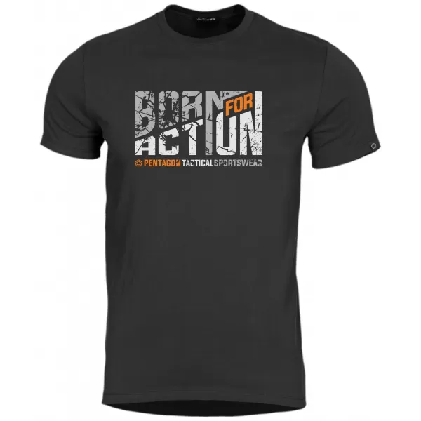  majica PENTAGON AGERON BORN FOR ACTION K09012 CRNA 