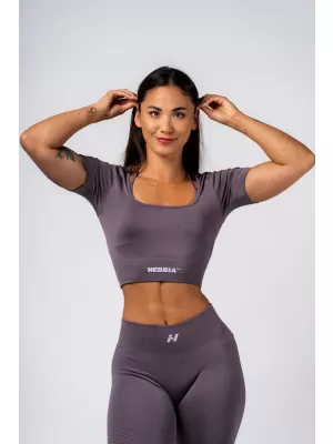 Bešavni top za oblikovanje FLOW SEAMLESS 499 TAMNOSIVA Nebbia