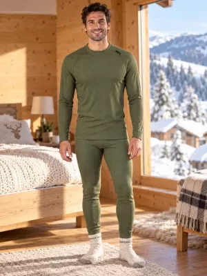 Muški termo set ALTISPORT GAIN KAKI/CRNA