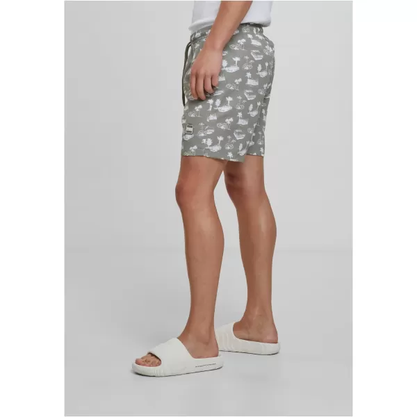  Kupne kratke hlače URBAN CLASSICS TB2679 BLIJEDA MASLINA/BIJELA 