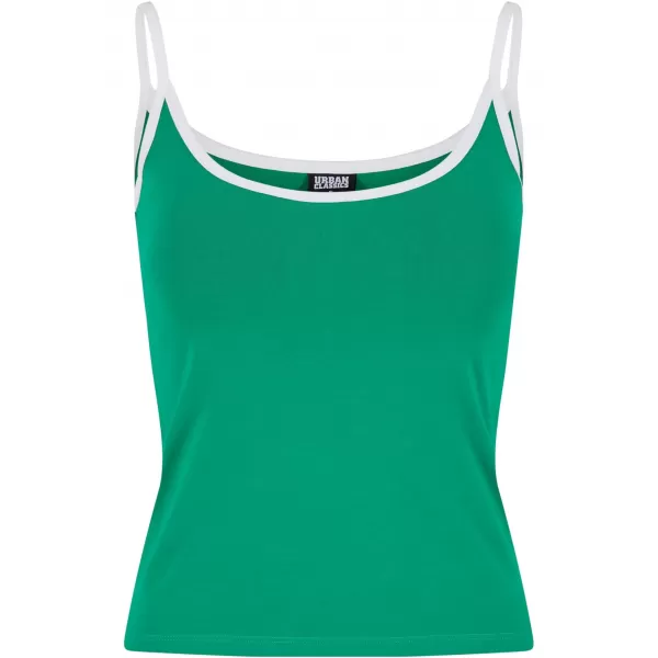  Ženska majica bez rukava URBAN CLASSICS TB7485A ŽABA ZELENA/BIJELA/BIJELA/CRNA 