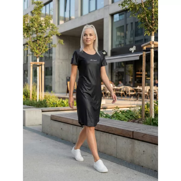  Ženska produžena premium majica ALTISPORT VOJ/ALW075SAT02 CRNA 