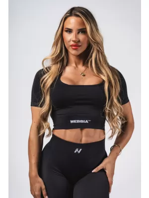 Bešavni top za oblikovanje FLOW SEAMLESS 499 BLACK Nebbia