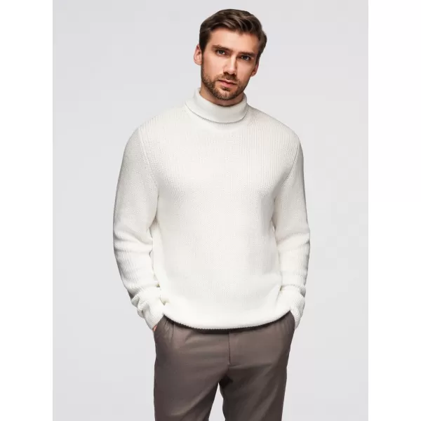  Muški džemper OMBRE OM-SWTN-0162 BIJELA 