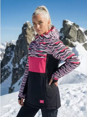 Ženska zimska jakna ALTISPORT GANICE CRNO/RUŽIČASTO