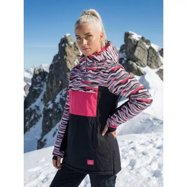  Ženska zimska jakna ALTISPORT GANICE CRNO/RUŽIČASTO 