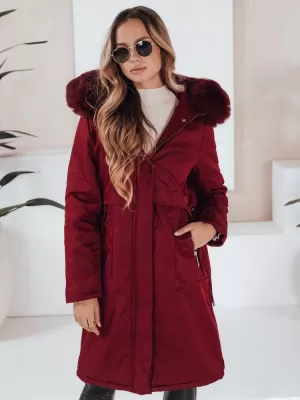 Ženska parka DSTREET TY5114 TAMNOCRVENA