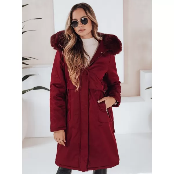  Ženska parka DSTREET TY5114 TAMNOCRVENA 