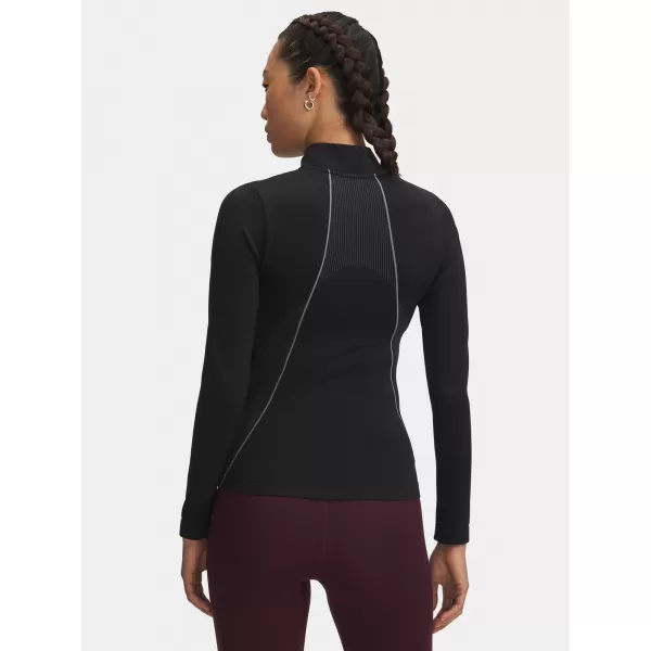  Ženska majica kratkih rukava UNDER ARMOUR UA VANISH SEAMLESS 1/4 ZIP 6000644-003 CRNA 
