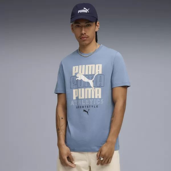  Košulja PUMA GRAPHIC STACKED GRAPHIC TEE 68803834 HLADNO PLAVA 