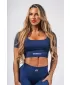 Bešavni crop top za oblikovanje FLOW SEAMLESS 499 BLUE Nebbia