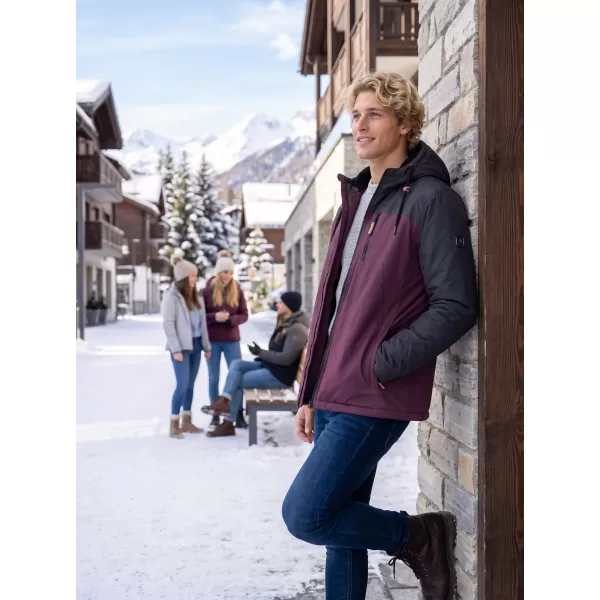  Muška zimska jakna ALTISPORT NEROM TAMNOCRVENA 