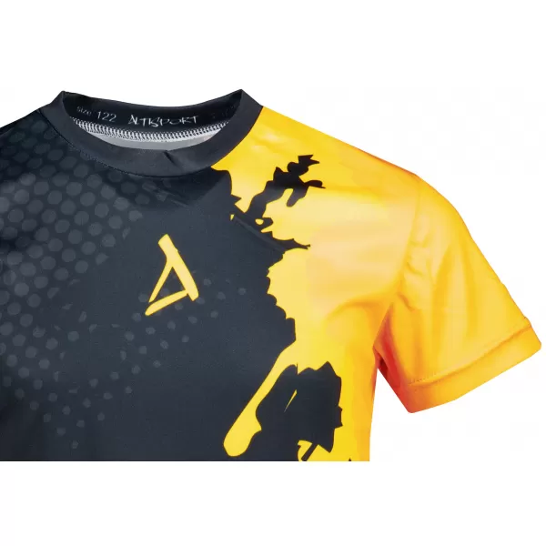  Dječja premium funkcionalna majica ALTISPORT VOJ/ALM112TR01 CRNO-FLUO NARANČASTA 