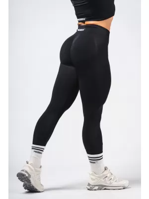Bešavne maksimalne push-up tajice za oblikovanje FLOW SEAMLESS 497 BLACK Nebbia