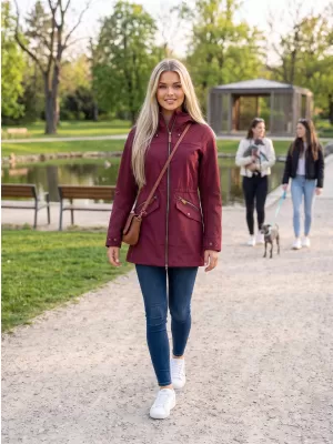 Ženska softshell jakna ALTISPORT GEMEE TAMNOCRVENA