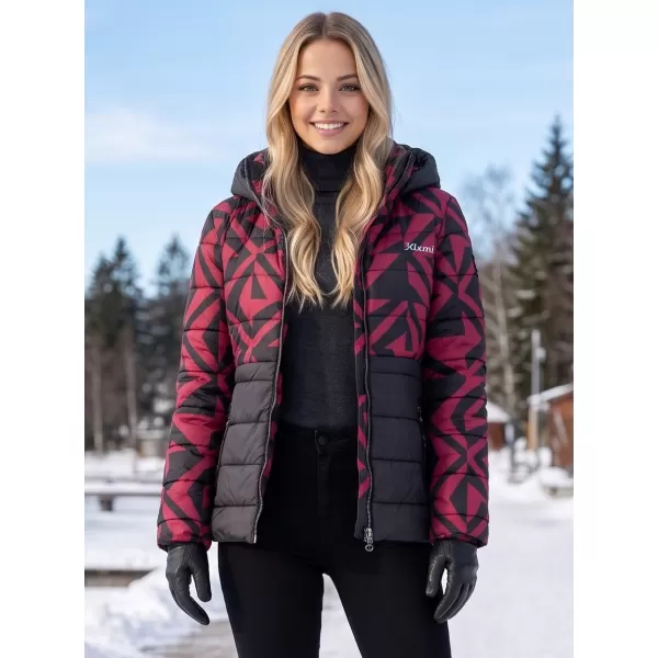  Ženska jakna KIXMI VERONICA CRNO/BORDO 