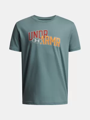 Majica za dječake UNDER ARMOUR UA OVERLAY WM SS 6005069-323 ZELENA