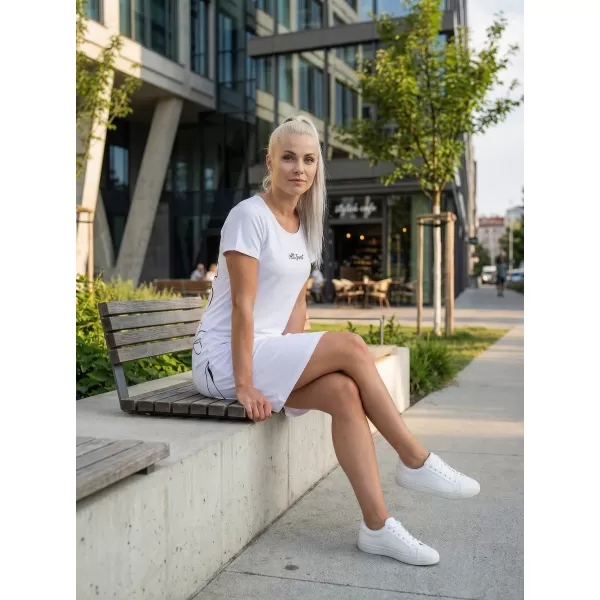  Ženska produžena premium majica ALTISPORT VOJ/ALW075SAT02 BIJELA 