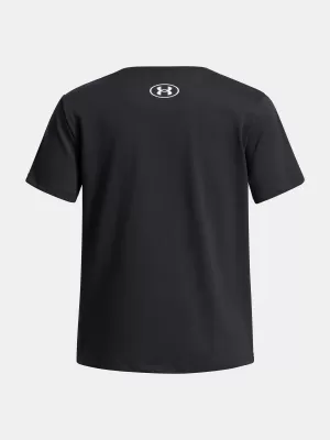 Majica za djevojčice UNDER ARMOUR UA BIG LOGO SS 1389756-001 CRNA