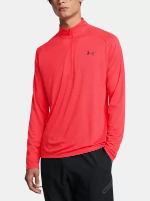 Muška majica kratkih rukava UNDER ARMOUR UA TECH TEXTURED 1/2 ZIP CRVENA