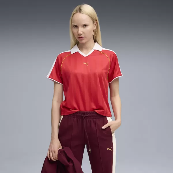  Ženski dres PUMA T7 RELAXED FOOTBALL JERSEY 63215711 ZA SVA VREMENA CRVENA 