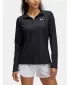 Ženska majica kratkih rukava UNDER ARMOUR TECH RIB 1/2 ZIP 1389857-001 CRNA