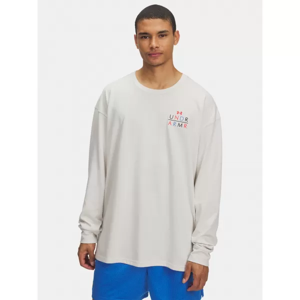  Muška majica kratkih rukava UNDER ARMOUR UA HWT MODERN SPORT OS LS 6004885-110 BIJELA 