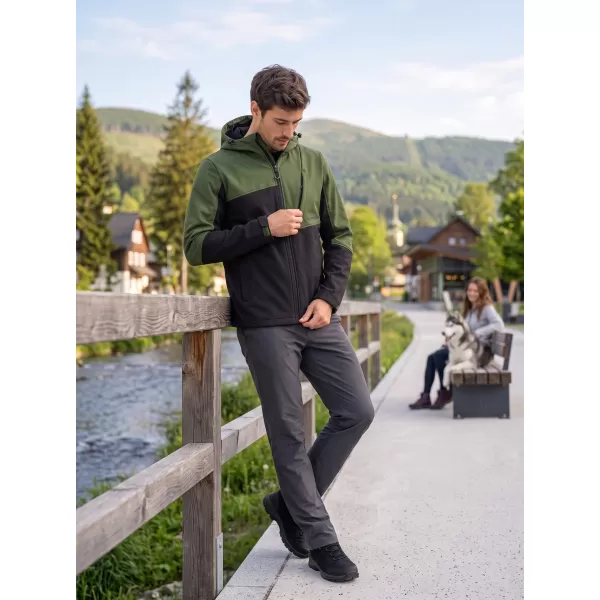  Muška softshell jakna ALTISPORT GAN KAKI/CRNA 
