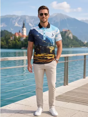 Muška funkcionalna majica kratkih rukava s vrhunskom kragnom ALTISPORT VOJ/ALM116TR05 PLANINE