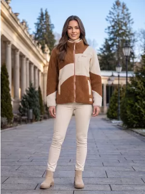 Ženska majica od flisa ALTISPORT GERI BEŽ/SMEĐA