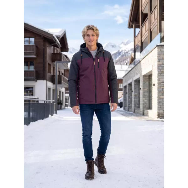 Muška zimska jakna ALTISPORT NEROM TAMNOCRVENA 