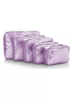 Set organizatora HEYS METALLIC PACKING CUBE 5PC LILA