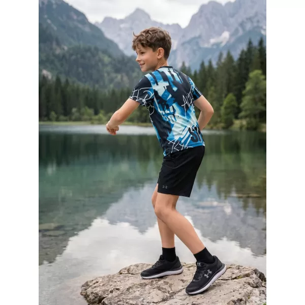  Dječja premium funkcionalna majica ALTISPORT VOJ/ALK076TR01 PLAVA CRNA 