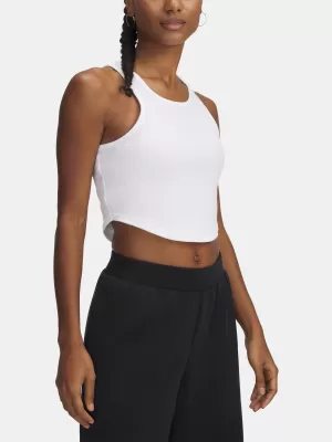 Ženska majica bez rukava UNDER ARMOUR UA RIVAL RIB TANK 1389798-100 BIJELA