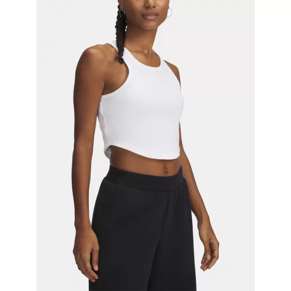  Ženska majica bez rukava UNDER ARMOUR UA RIVAL RIB TANK 1389798-100 BIJELA 
