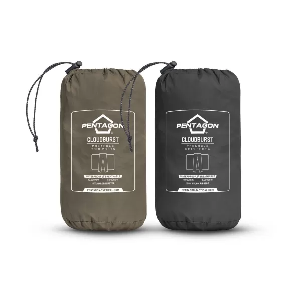  Hlače PENTAGON CLOUDBURST PACKABLE UNISEX RAIN PANTS K07021 CRNA 