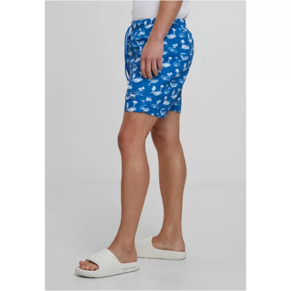  Kupne kratke hlače URBAN CLASSICS TB2679 JARKO PLAVA/BIJELA 