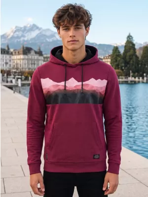 Muška dukserica ALTISPORT GORO BURGUNDIJSKI