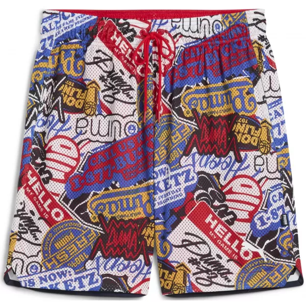  Kratke hlače PUMA HOOPERHOTLINE AOP 7" SHORTS 63283701 ZA SVA VREMENA CRVENA/AOP 
