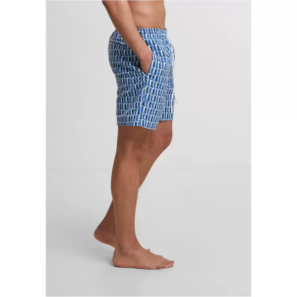  Kupne kratke hlače URBAN CLASSICS TB2679 PLAVI RETRO UZORAK 