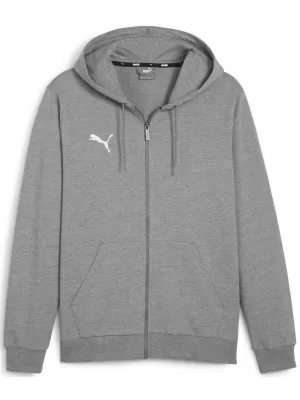 Jakna PUMA TEAMGOAL CASUALS HOODED JACK 658595_33 SREDNJE SIVO OD HEATHER/BIJELO