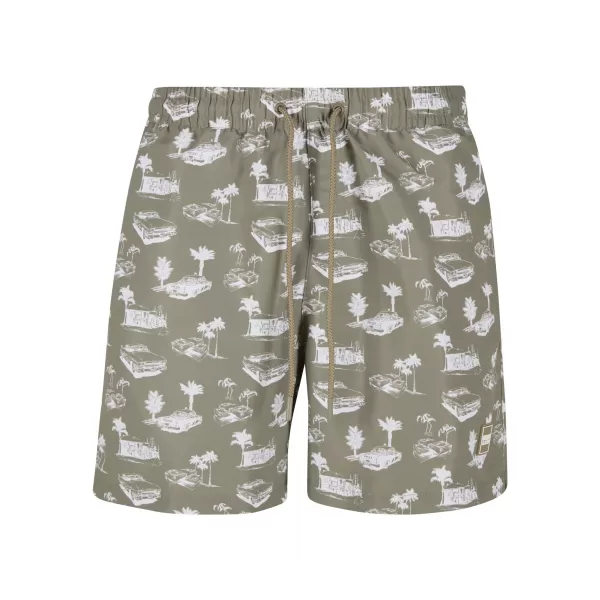  Kupne kratke hlače URBAN CLASSICS TB2679 BLIJEDA MASLINA/BIJELA 