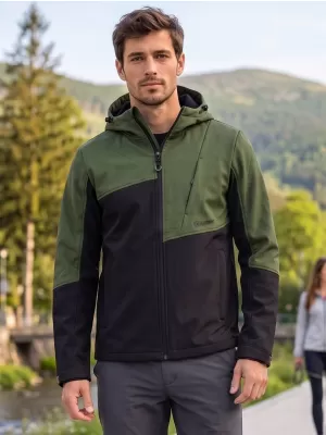 Muška softshell jakna ALTISPORT GAN KAKI/CRNA