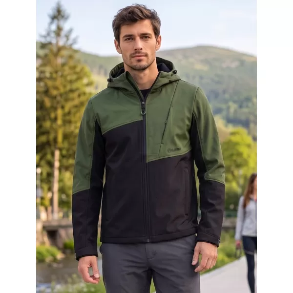  Muška softshell jakna ALTISPORT GAN KAKI/CRNA 
