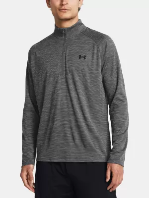 Muška majica kratkih rukava UNDER ARMOUR UA TECH TEXTURED 1/2 ZIP 1382797-025 SIVA