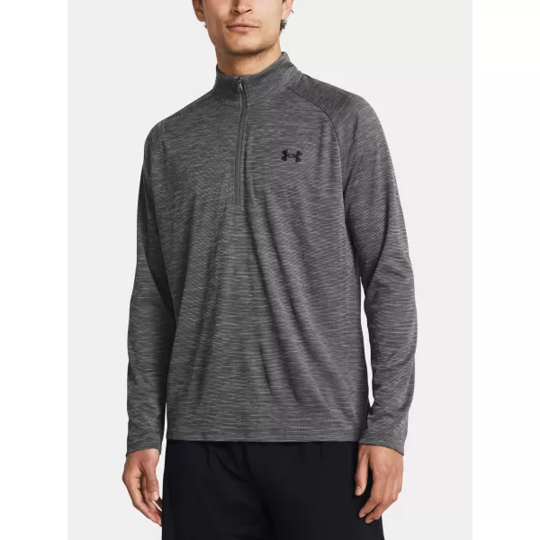  Muška majica kratkih rukava UNDER ARMOUR UA TECH TEXTURED 1/2 ZIP 1382797-025 SIVA 
