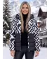 Ženska jakna KIXMI VERONICA CRNO/BIJELO